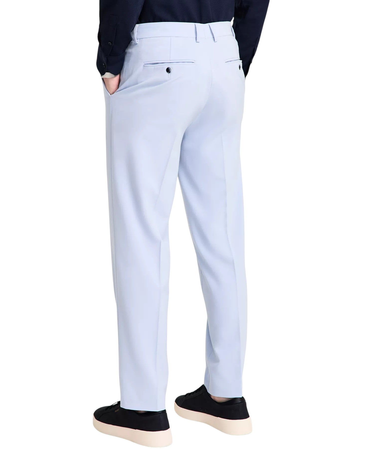 Nautica Mens Modern fit 2 Piece Suit 44 S / 38 Waist Light Blue Solid Stretch