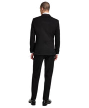 Nautica Mens Modern fit 2 Piece Tuxedo Suit 48 R / 43 Waist Black Solid Stretch