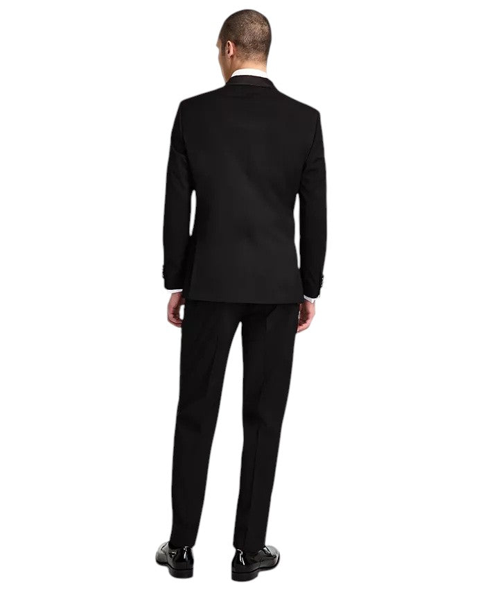 Nautica Mens Modern fit 2 Piece Tuxedo Suit 38 S Pants 32 / 30 Black Solid