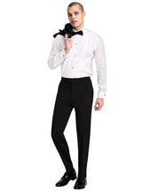 Nautica Mens Modern fit 2 Piece Tuxedo Suit 38 S Pants 32 / 30 Black Solid