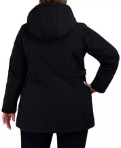 LAUNDRY BY SHELLI SEGAL Women's Plus Lined Quilted Coat 2X Black