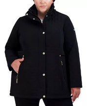 LAUNDRY BY SHELLI SEGAL Women's Plus Lined Quilted Coat 2X Black
