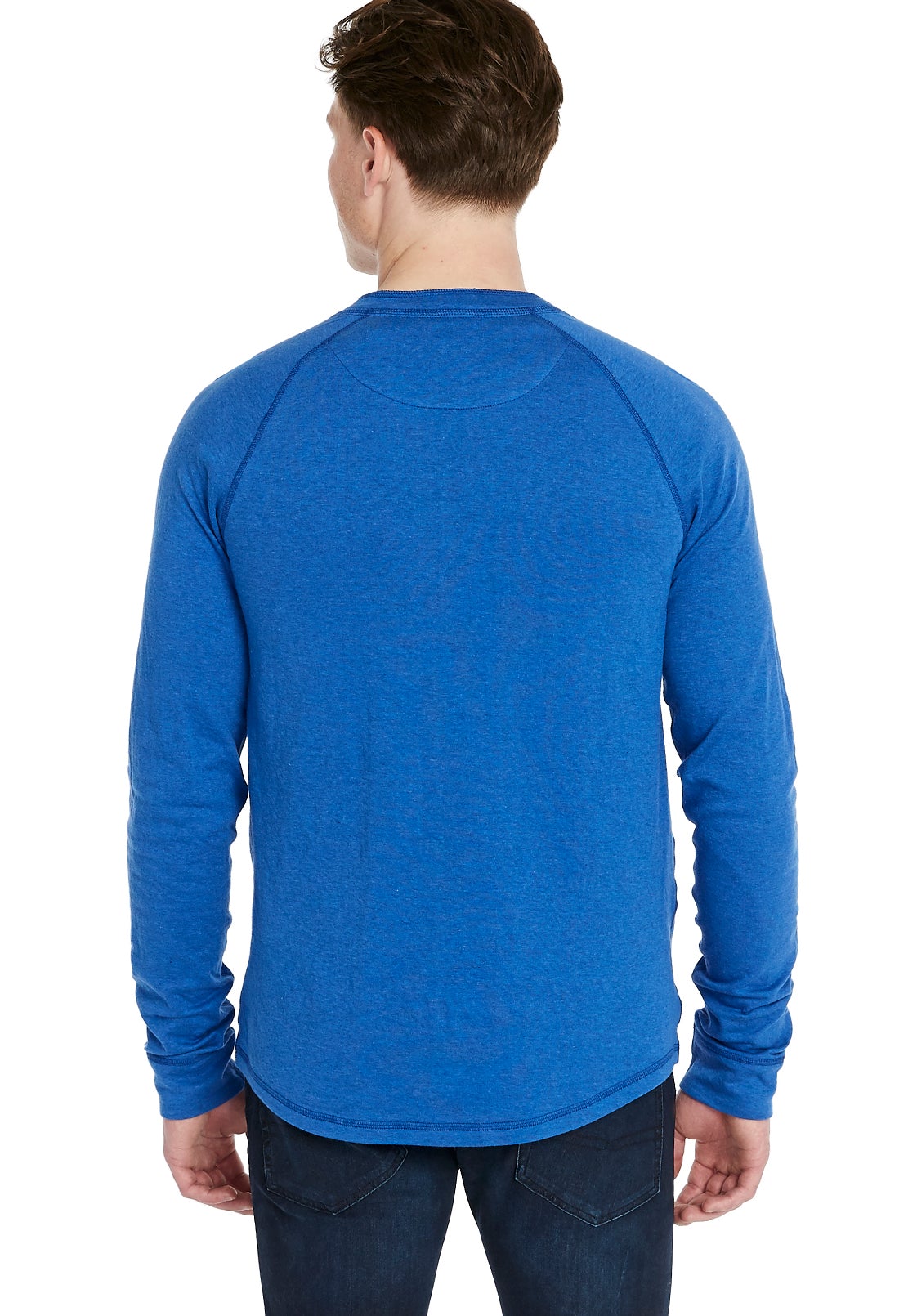 Buffalo David Bitton Men's Kawind Henley Tshirt  True Blue  Xxl
