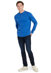 Buffalo David Bitton Men's Kawind Henley Tshirt  True Blue  Xxl