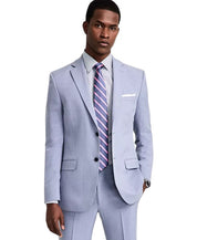 Dkny Mens Modern fit 2 Piece Suit 36 R / 29 Waist Light Blue Solid Stretch