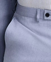 Dkny Mens Modern fit 2 Piece Suit 36 R / 29 Waist Light Blue Solid Stretch