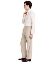 Tommy Hilfiger Mens Relaxed fit Pleated Dress Pants 36 / 32 Beige Solid