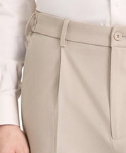 Tommy Hilfiger Mens Relaxed fit Pleated Dress Pants 36 / 32 Beige Solid