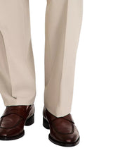 Tommy Hilfiger Mens Relaxed fit Pleated Dress Pants 36 / 32 Beige Solid