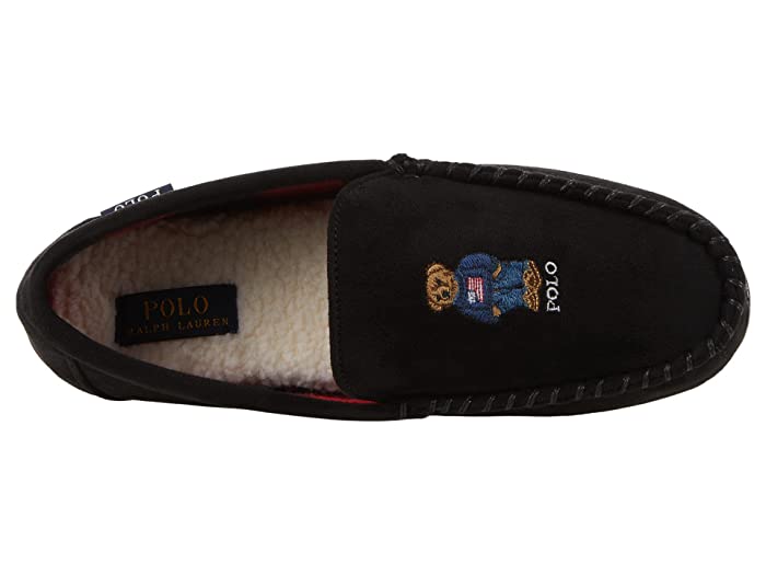 Ralph Lauren Mens Declan Polo Bear Slipper Black Size 11 US