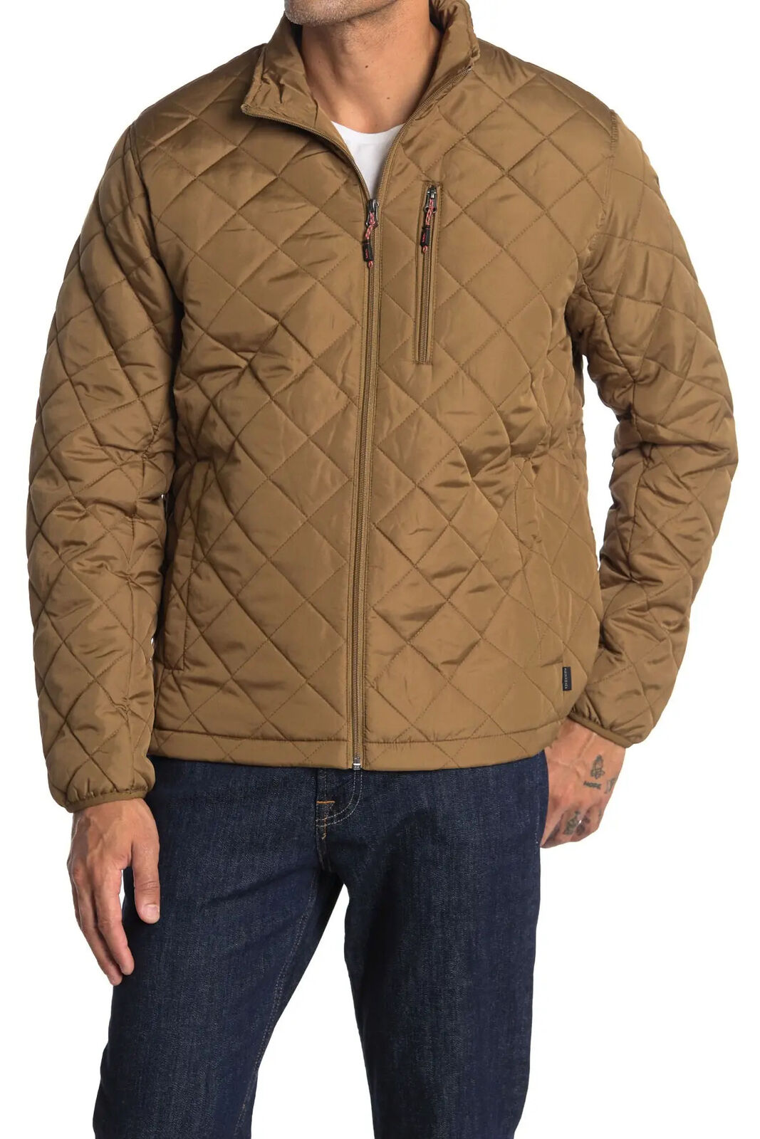 Hawke & Co. Men's Diamond Quilted Jacket Small Bark Brown