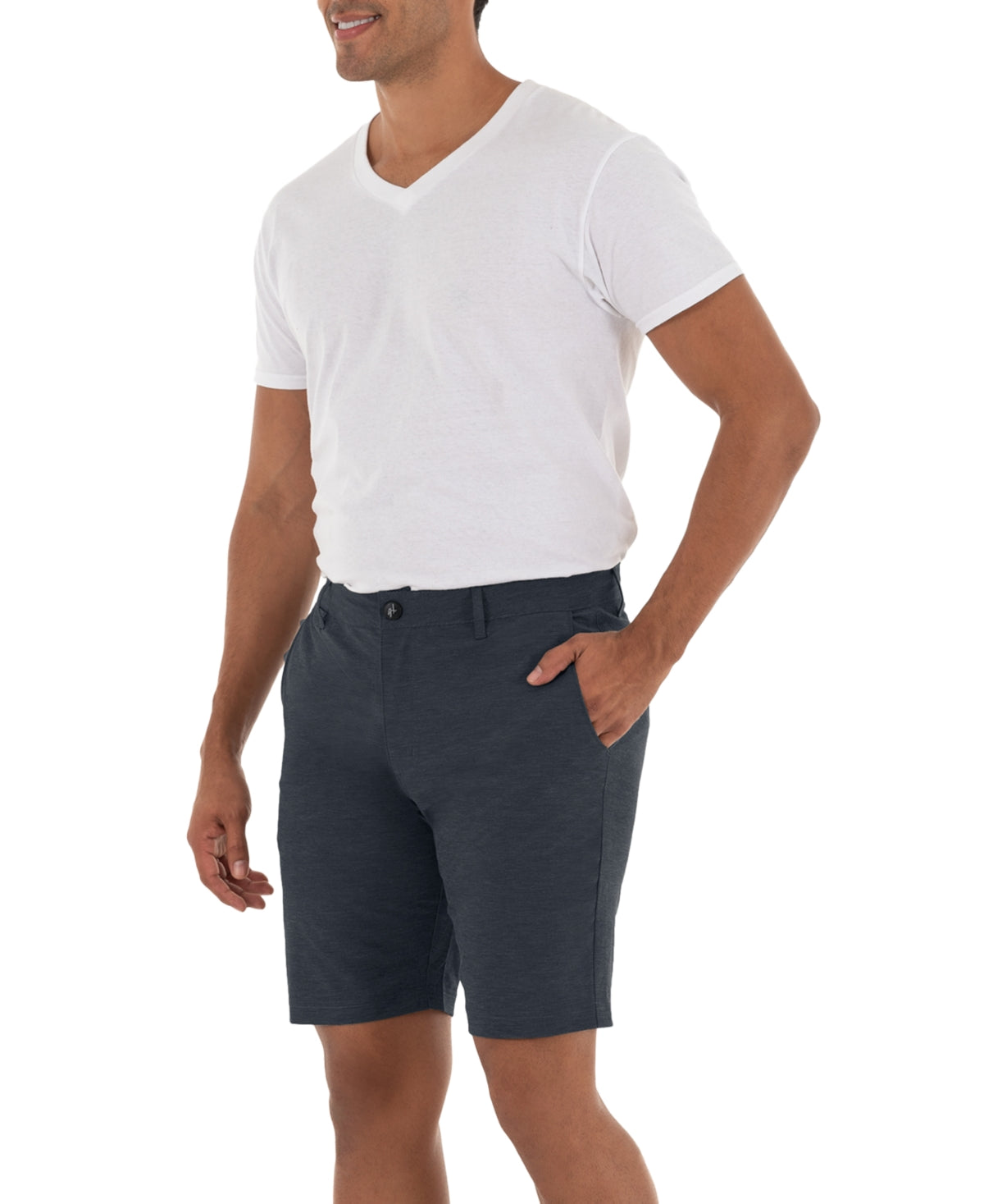 Guy Harvey 9" Mens Stretch Fabric Hybrid Short Blue 36