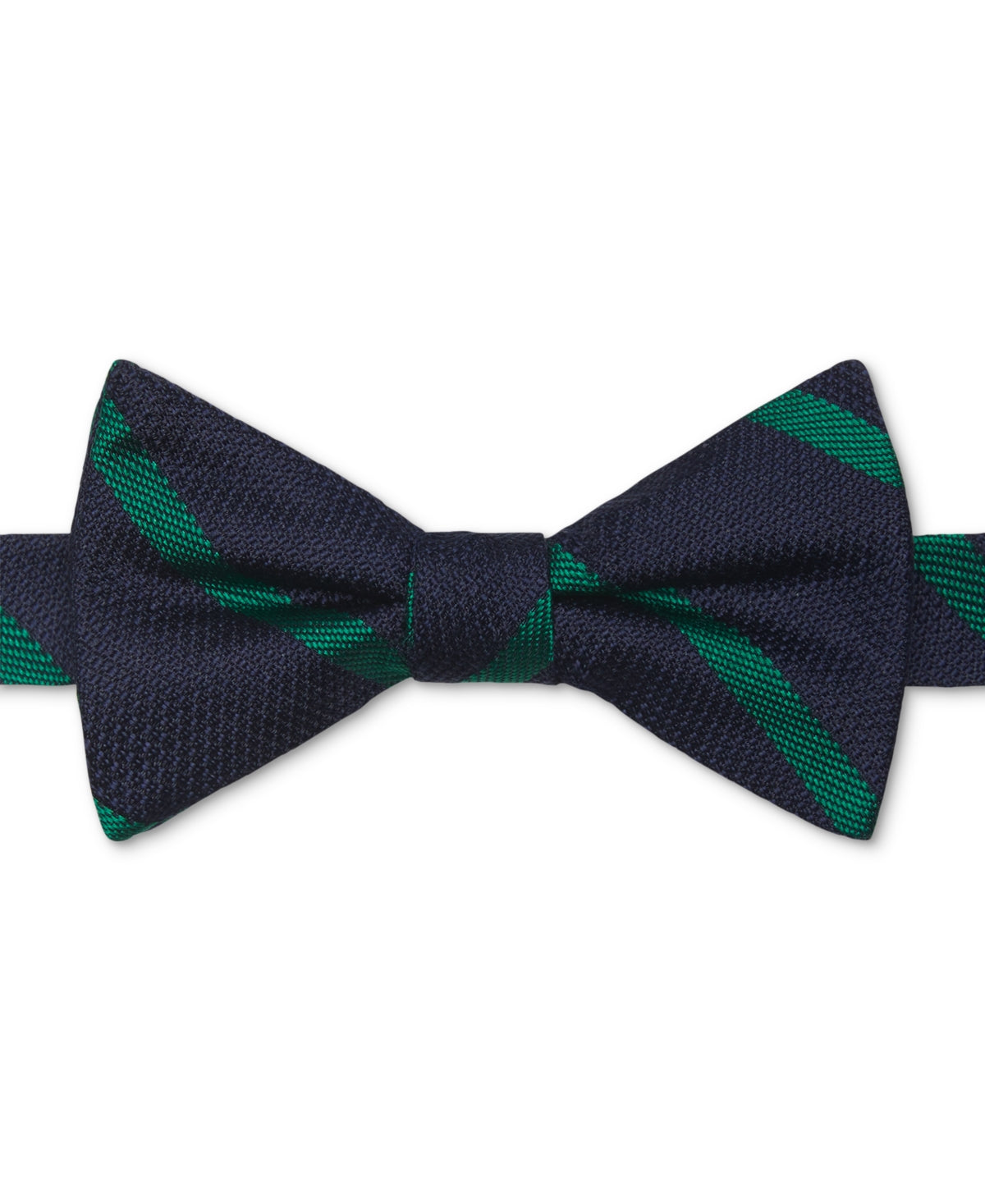 Tommy Hilfiger Men's Luxe Thin Stripe Bow Tie Navy Blue Green Necktie