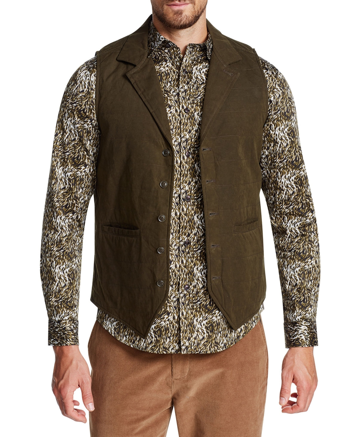 Brooklyn Brigade Mens Tofino Olive Vest Large