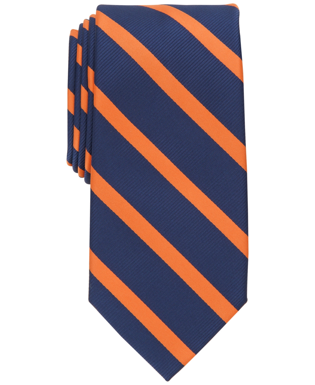 Club Room Men's Diagonal Stripe Tie Orange Necktie