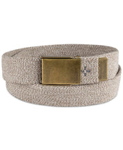 SUN + STONE Men's Stretch Webbing Belt Khaki Small 30 32