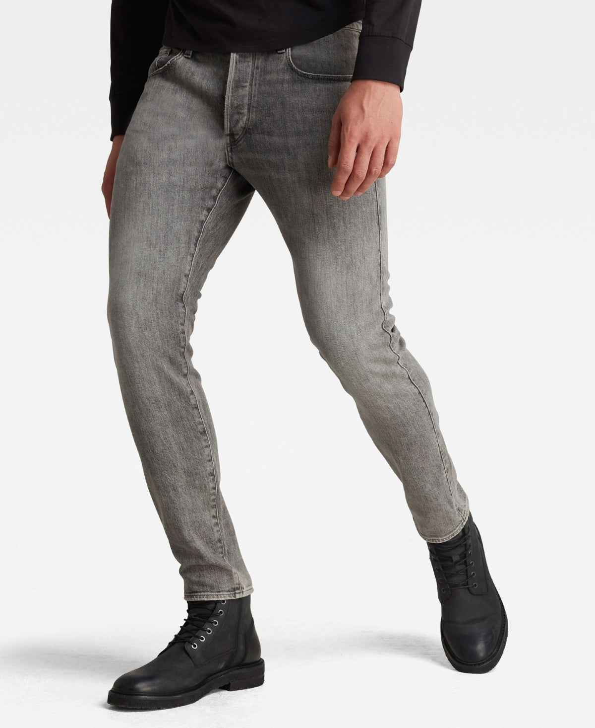 G Star Raw Mens RAW 3301 Slim Jeans Grey Cotton 30 x 30