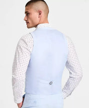 Bar Iii Men's Slim-Fit Linen Suit Vest XL Powder Blue
