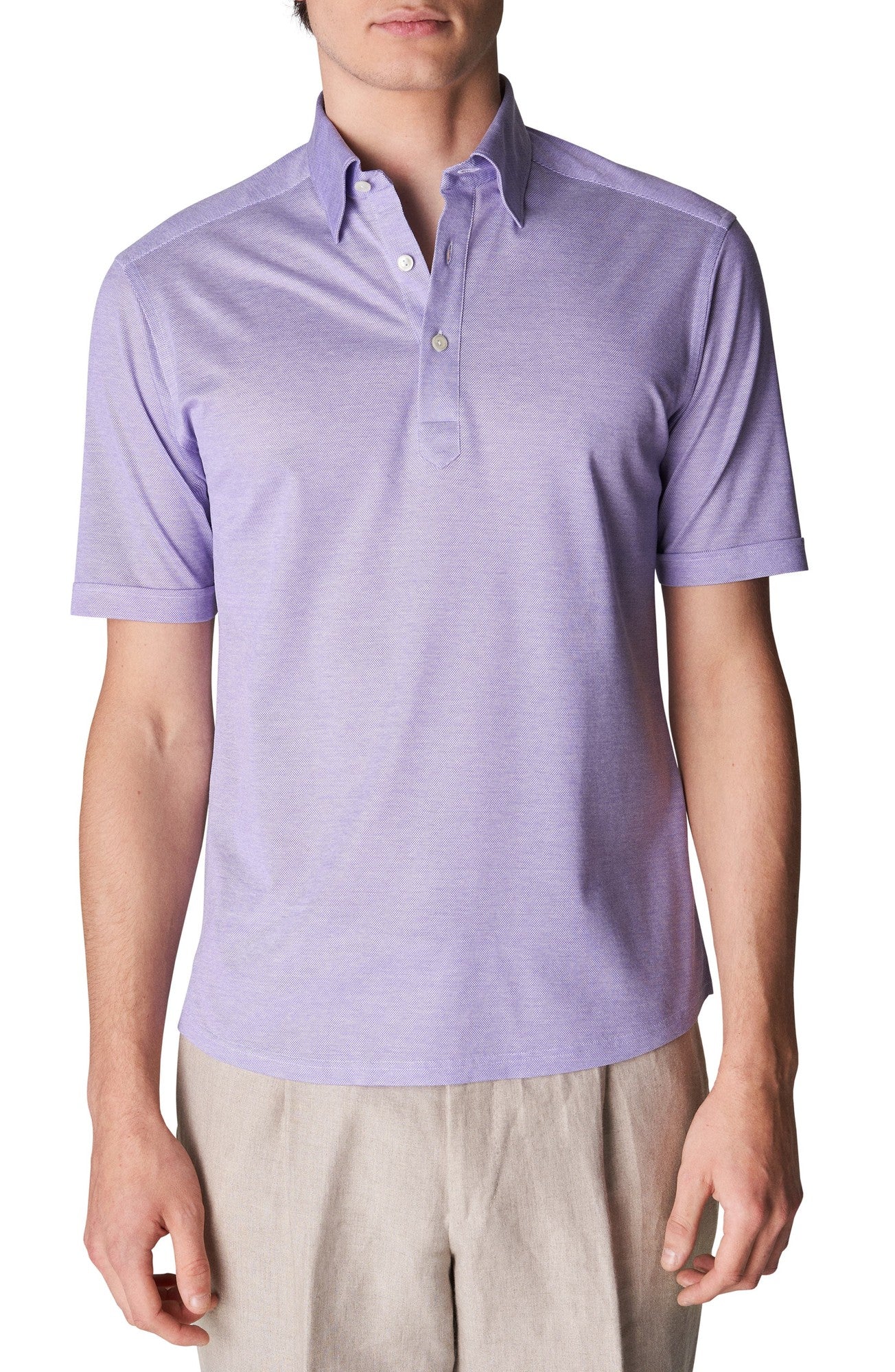 Eton Men's XL Contemporary Purple Polo Shirt