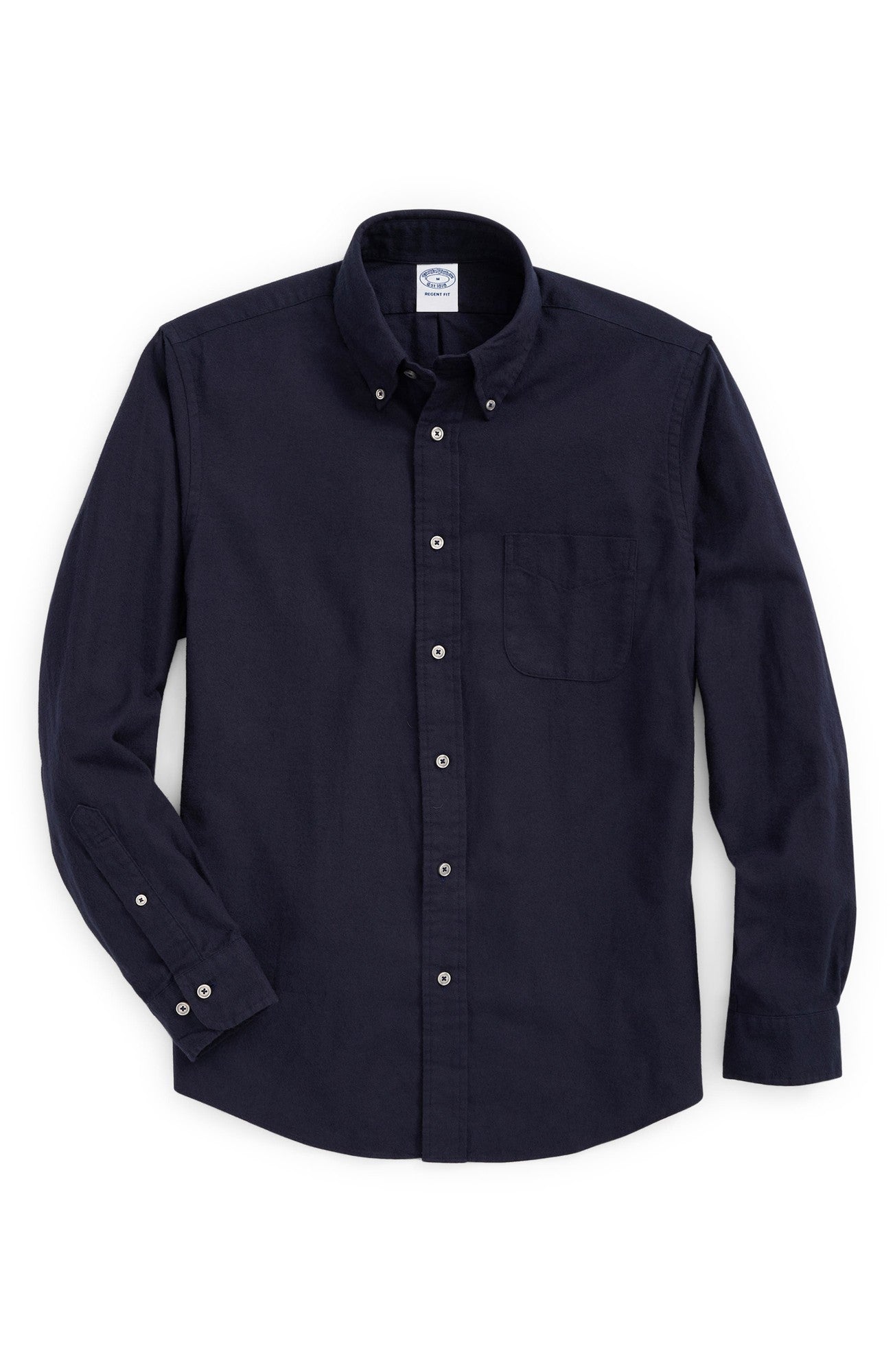 Brooks Brothers Mens Regent Fit Flannel Button Down Shirt Blue XL