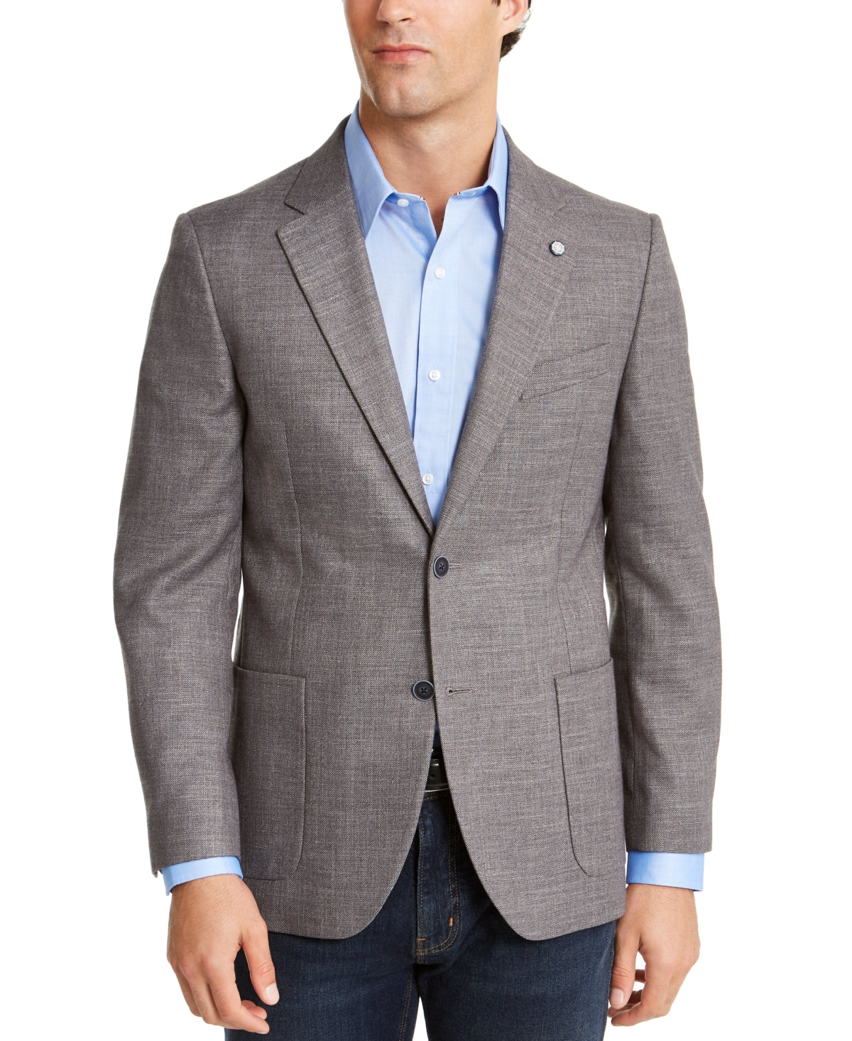 Nautica Mens Modern fit Sport Coat Blazer 40 R Grey Stretch