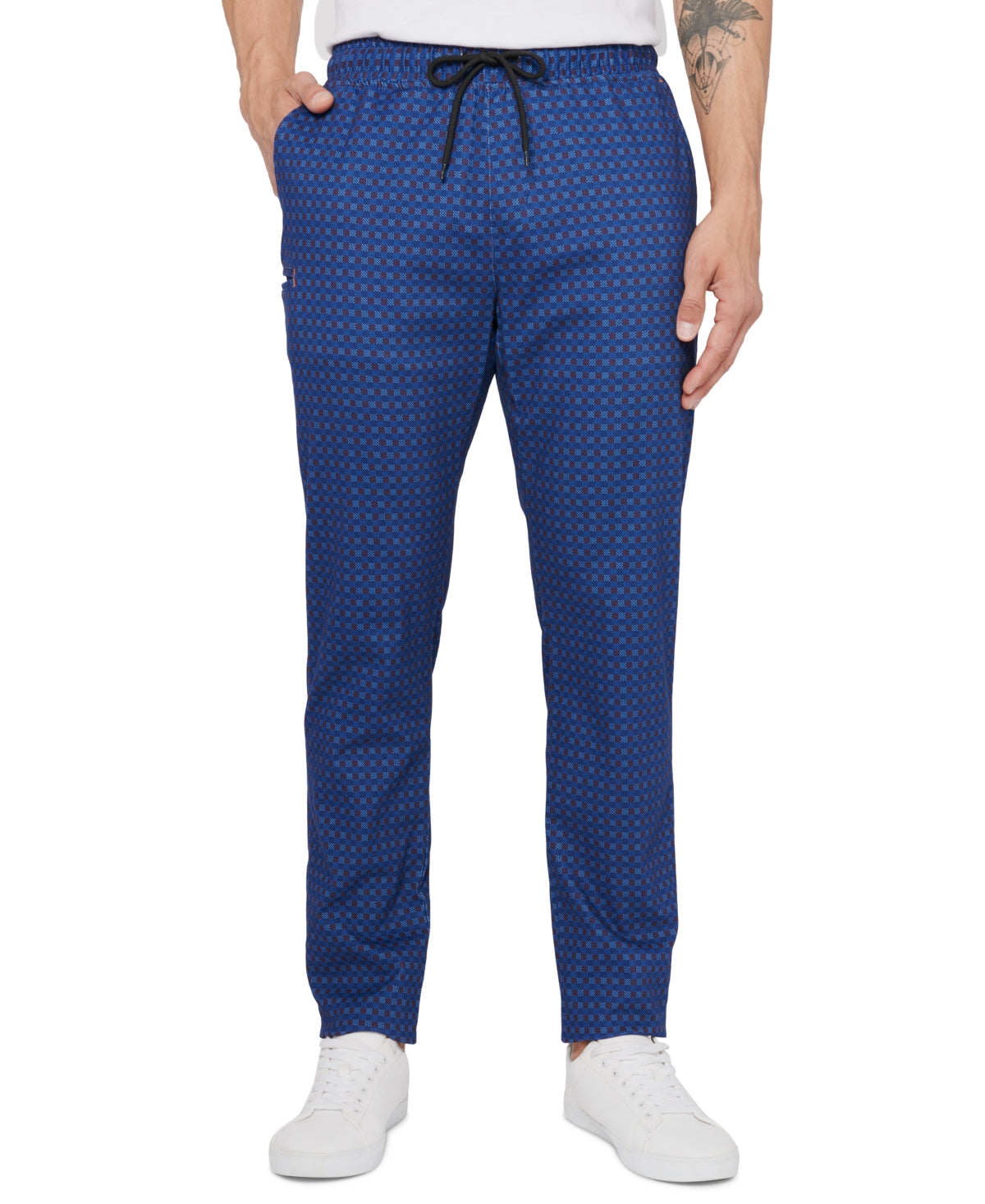 Tallia Mens Straight Fit Stretch Casual Pants Blue 2XL