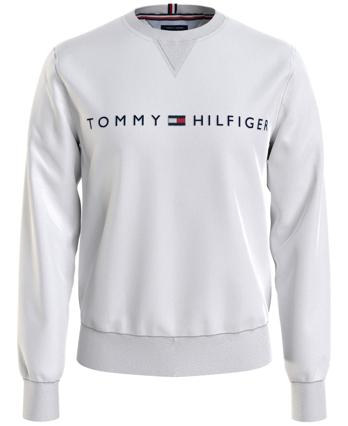 Tommy Hilfiger Men's Brandstand Logo Crewneck Sweatshirt White Small
