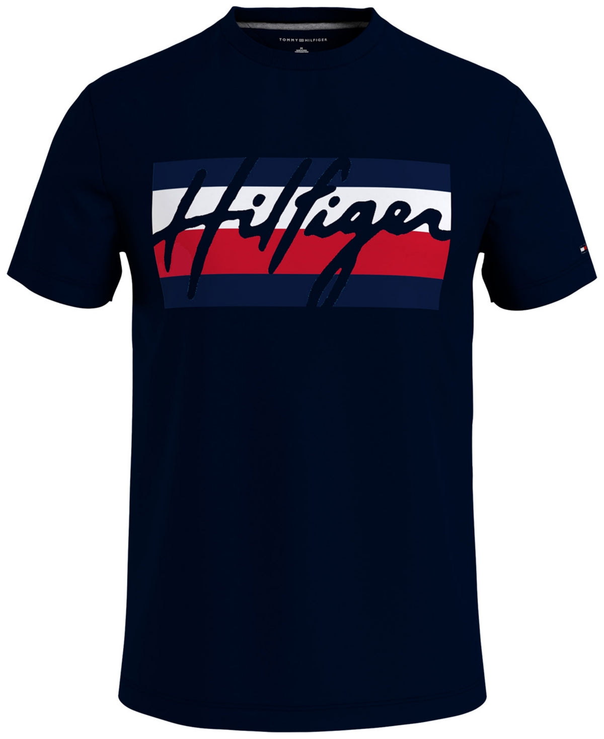 Tommy Hilfiger Mens Trevor Short Sleeve Crewneck T Shirt Sky Captain Blue Small