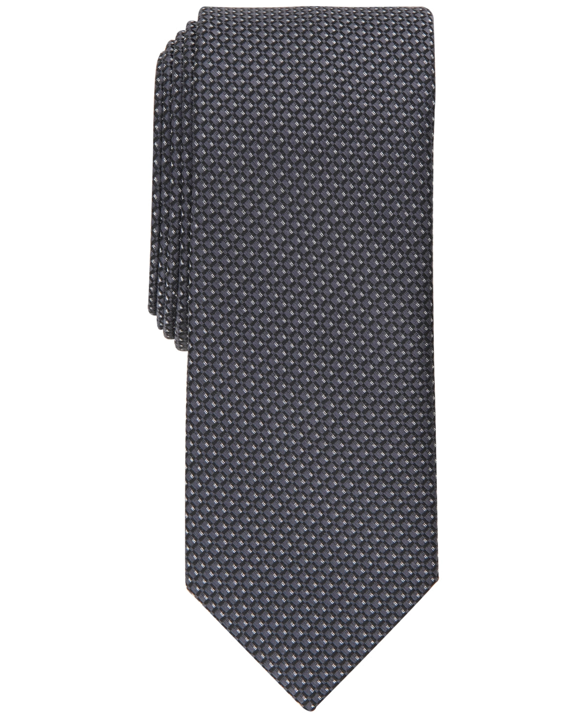 Inc International Concepts Mens Skinny Mini Neck Tie Grey Charcoal