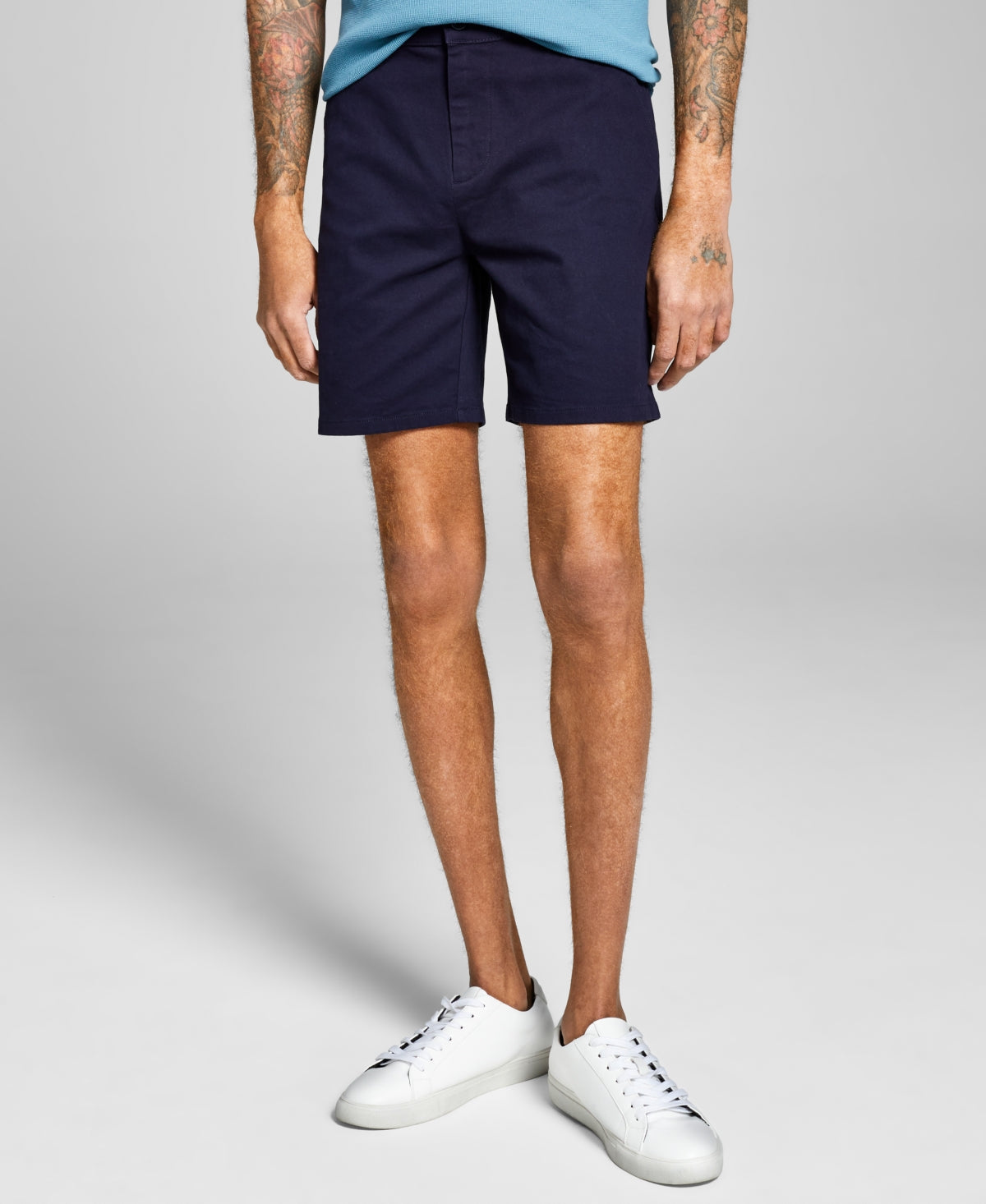 And Now This Men's Stretch Chino Shorts Navy 38