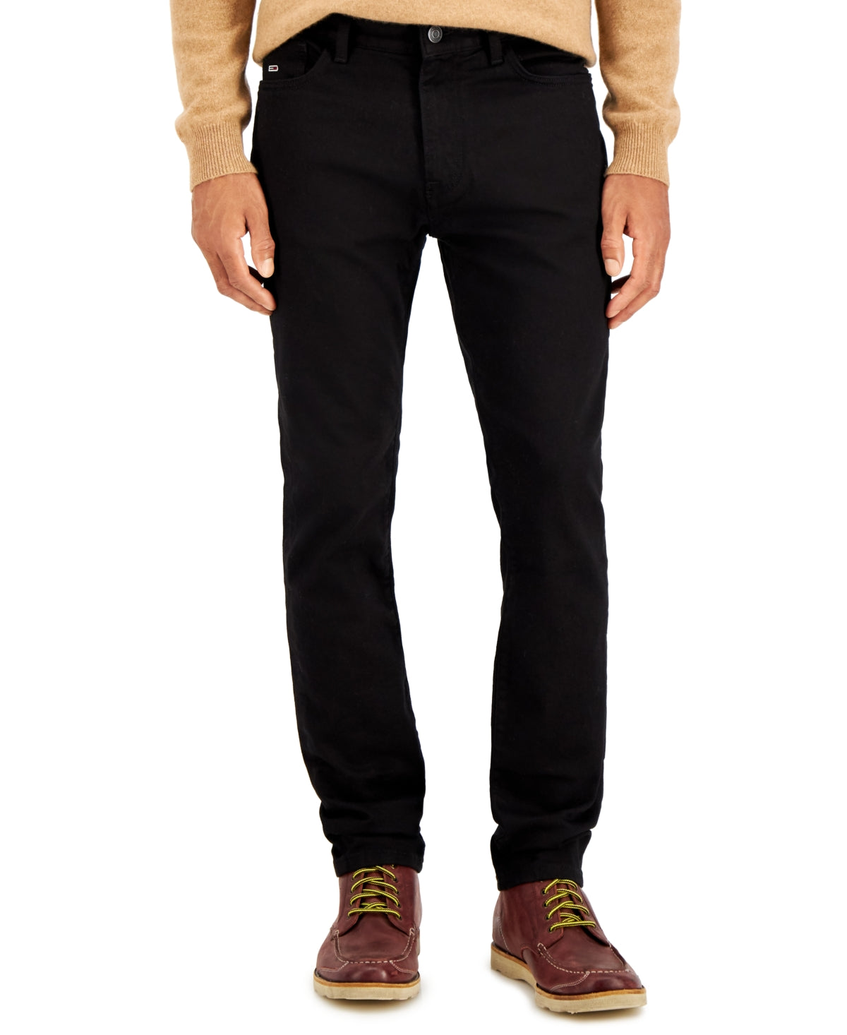 Tommy Hilfiger Men's Slim Fit Jeans Fade-Proof Black 29 x 30