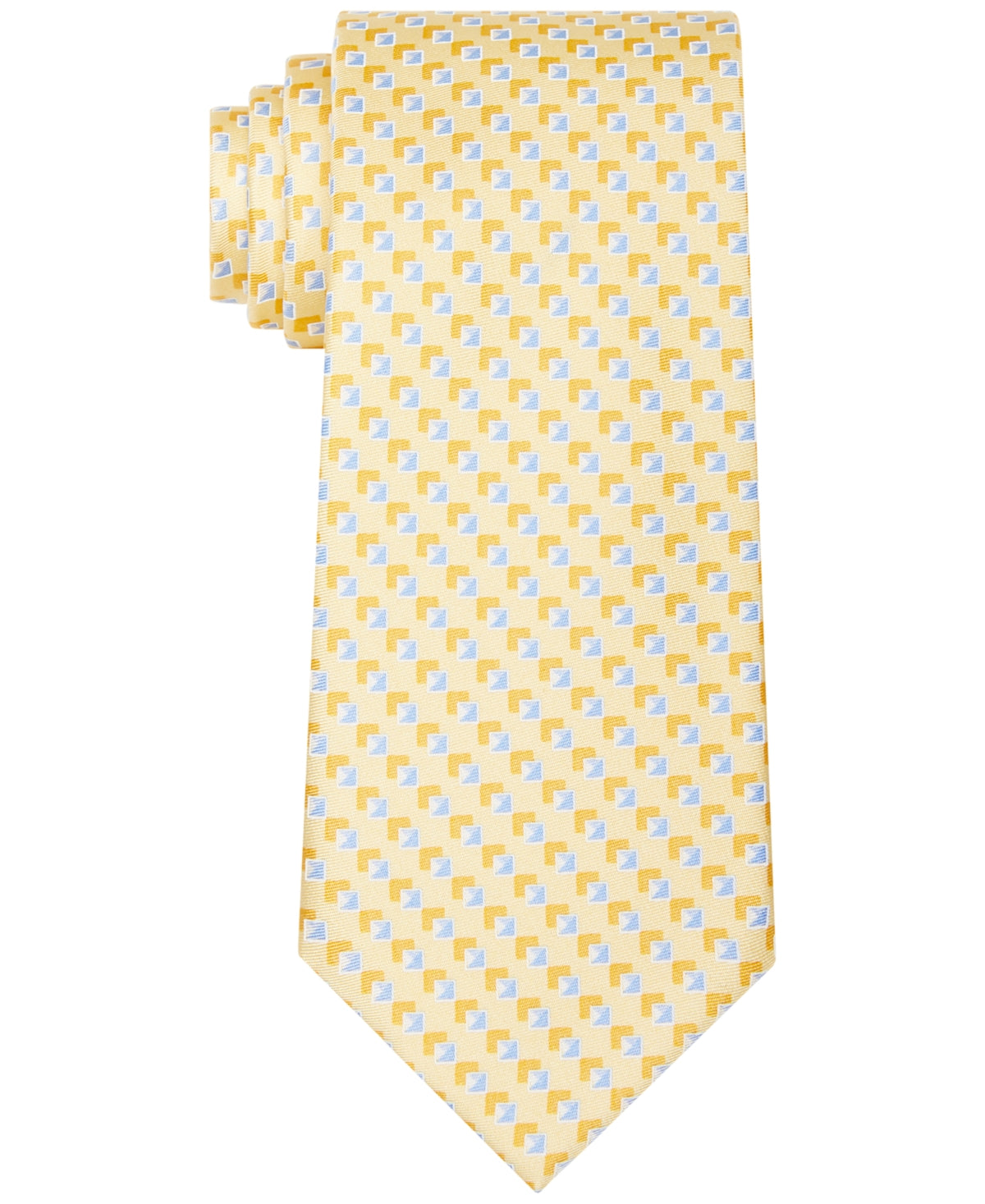 Michael Kors Men's Classic Shadow Square Titanium Yellow Tie