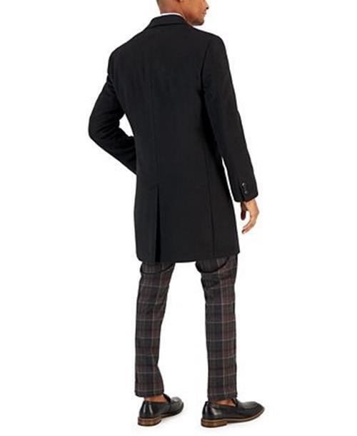 Nautica Men's Classic-Fit Camber Wool Overcoat Coat 36S Black