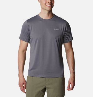 Columbia Men Regular fit Short Sleeve T-Shirt Shirt XL Grey Moisture Wicking