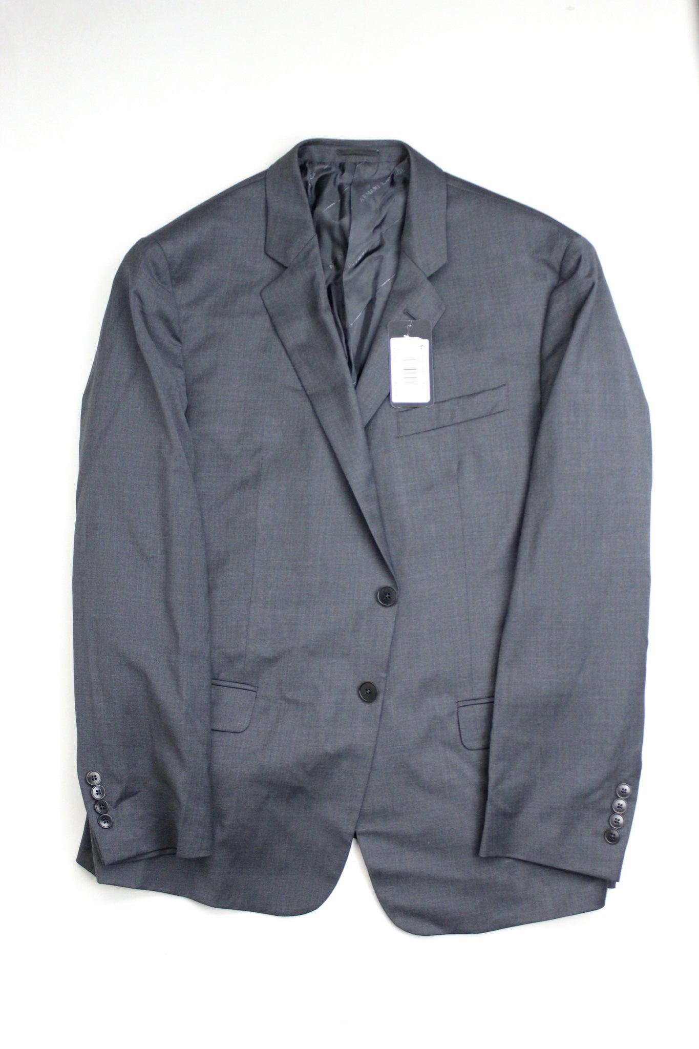 A|x Armani Exchange Mens Slim fit Suit Jacket Blazer 38 R Grey Solid