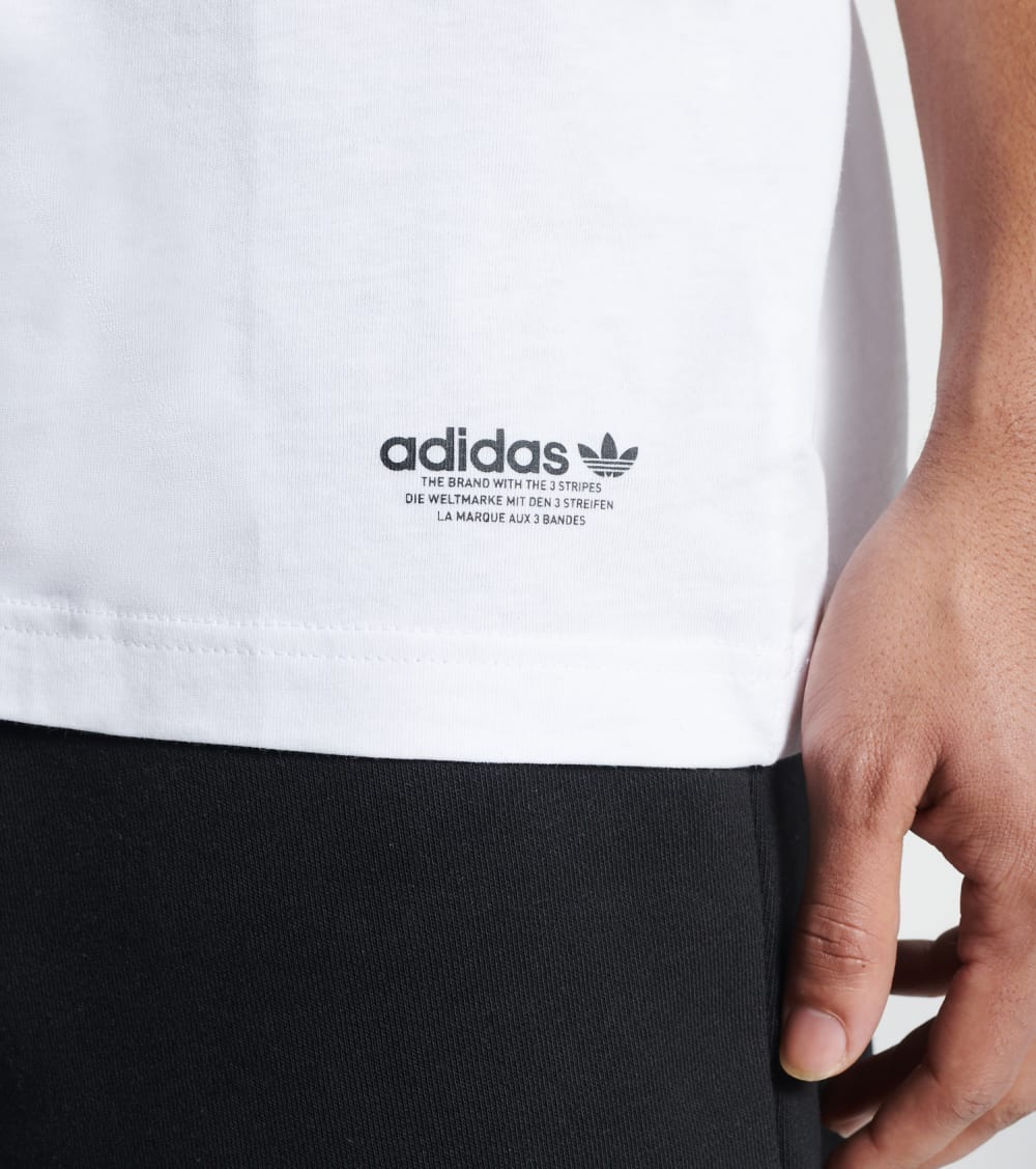 Adidas Mens Multi Trefoil Short Sleeve T Shirt White Small