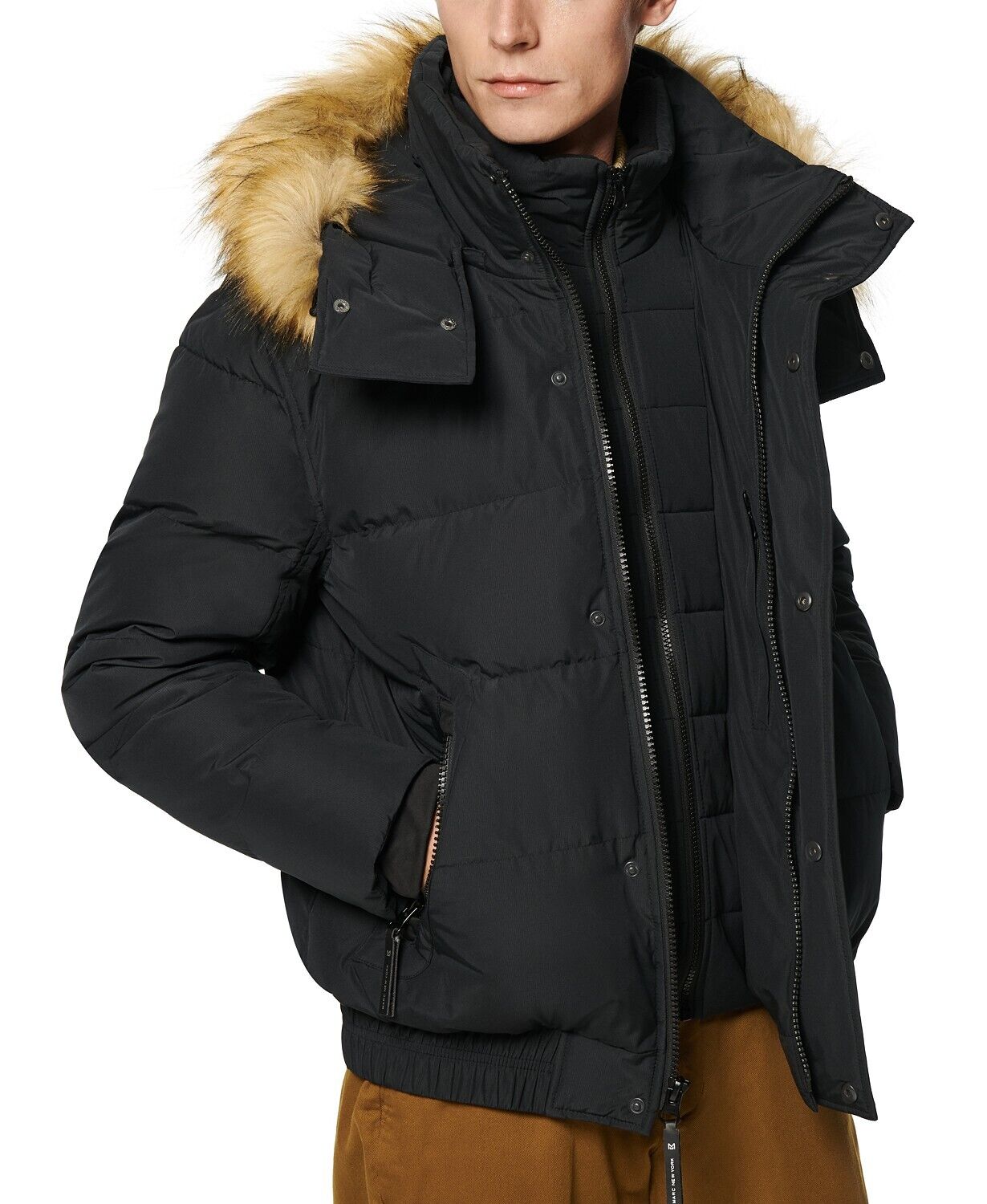 Marc New York Men's Umbra Bomber Jacket XL Coat Black