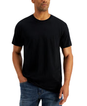 Alfani Mens Regular fit Short Sleeve T-Shirt Shirt Small Black Solid