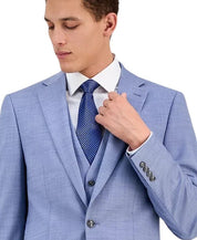 Calvin Klein Mens Slim fit Wool Sport Coat Blazer 48 R Light Blue Solid