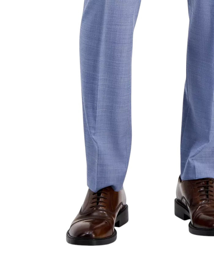 Calvin Klein Mens Slim fit Wool Dress Pants 36 / 30 Light Blue Solid