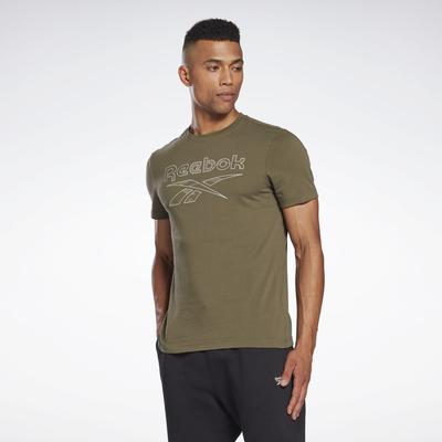 Reebok Mens Regular fit Short Sleeve Graphic T-Shirt Shirt Large Green