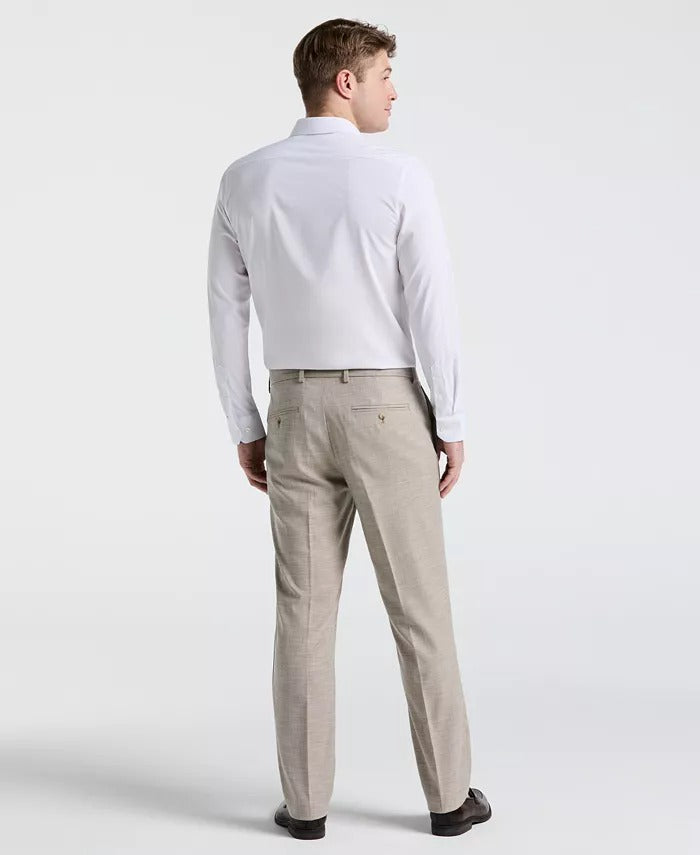 Perry Ellis Portfolio Mens Modern fit Dress Pants 32 / 32 Beige Solid