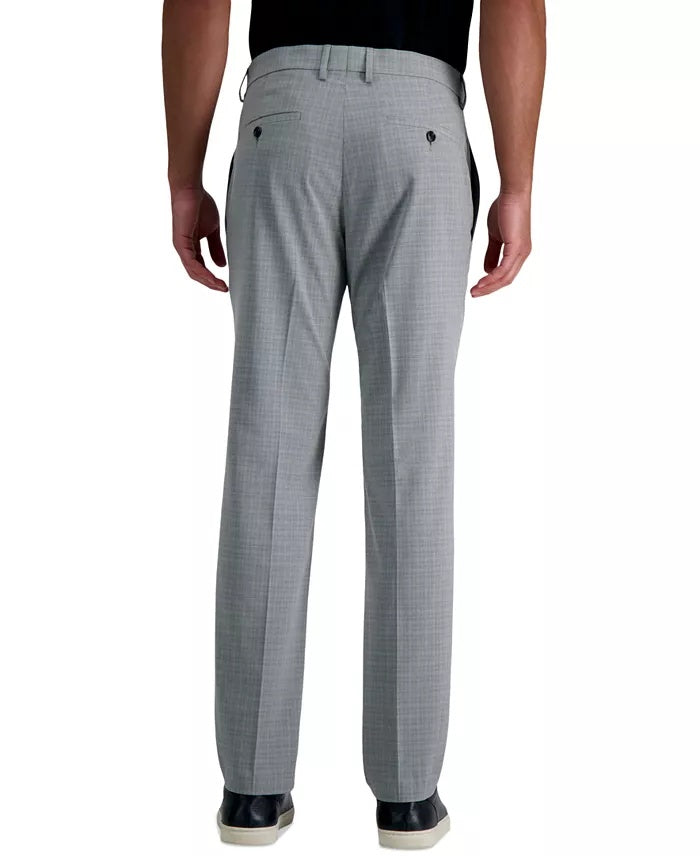 Kenneth Cole Mens Slim fit Dress Pants 29 / 32 Light Grey Plaid Stretch