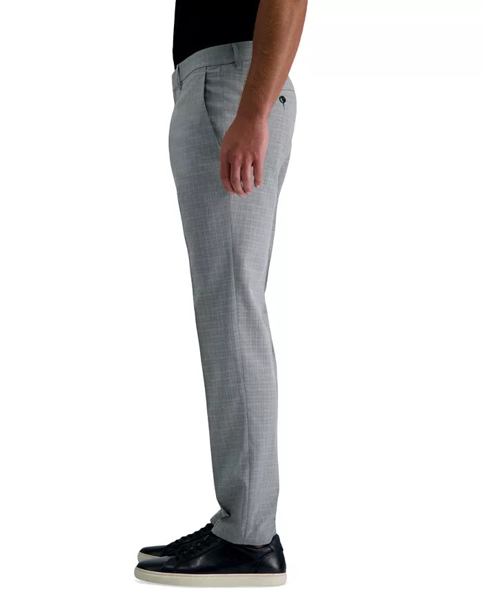 Kenneth Cole Mens Slim fit Dress Pants 29 / 32 Light Grey Plaid Stretch