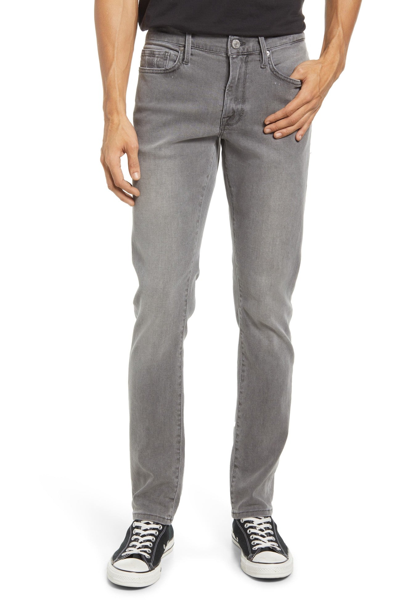 Frame Men's Homme High Rise Slim Fit Jeans Castle Rock Grey 34