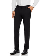 Hugo Boss Mens Extra-Slim fit Dress Pants 36 / 32 Black Solid Stretch