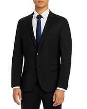 Hugo Mens Slim fit Suit Jacket Blazer 42 S Black Solid Stretch