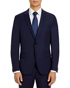 Hugo Boss Mens Extra-Slim fit Wool Suit Jacket Blazer 42 R Navy Blue Solid
