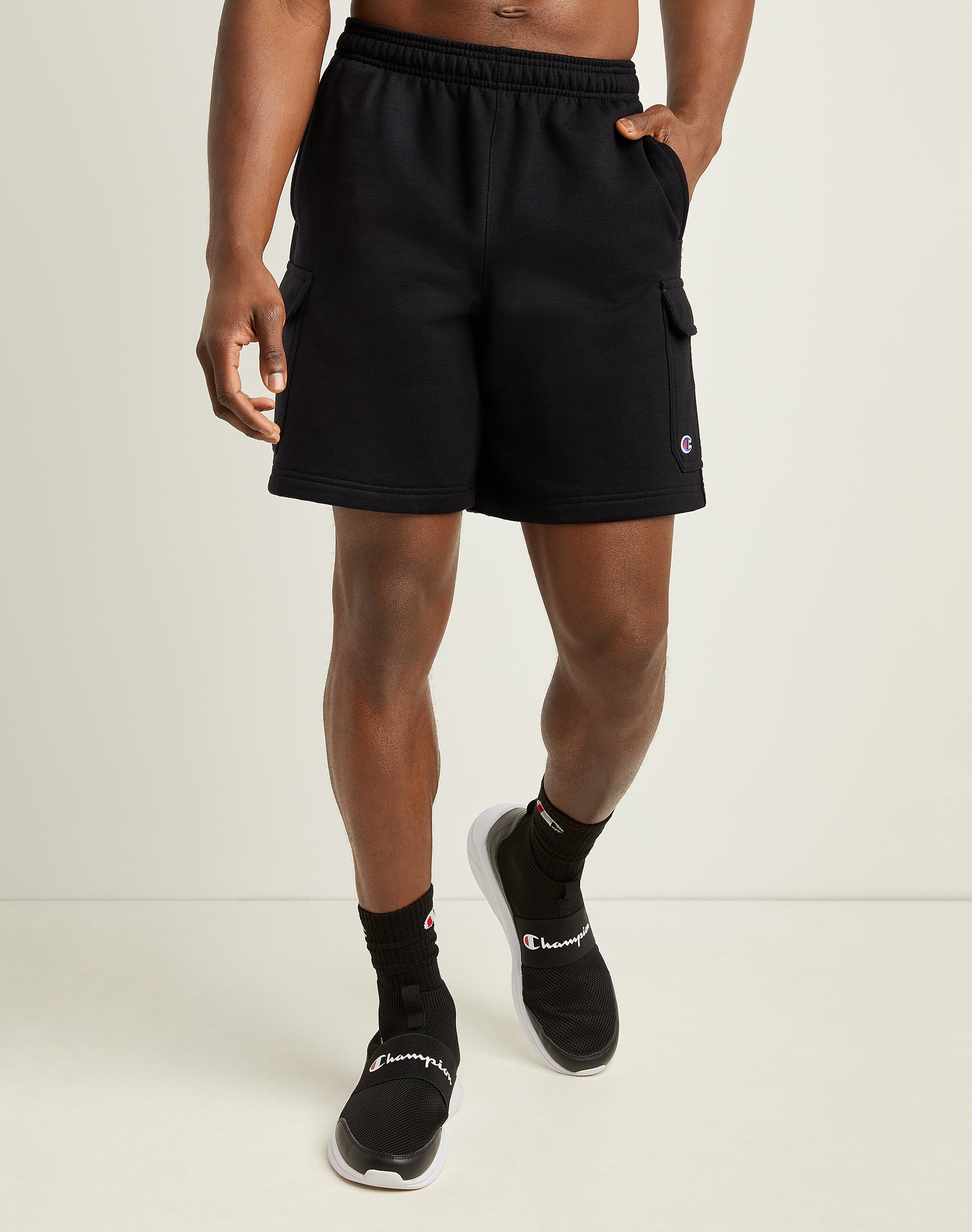 Champion Men's Powerblend Cargo Shorts Black 2XL