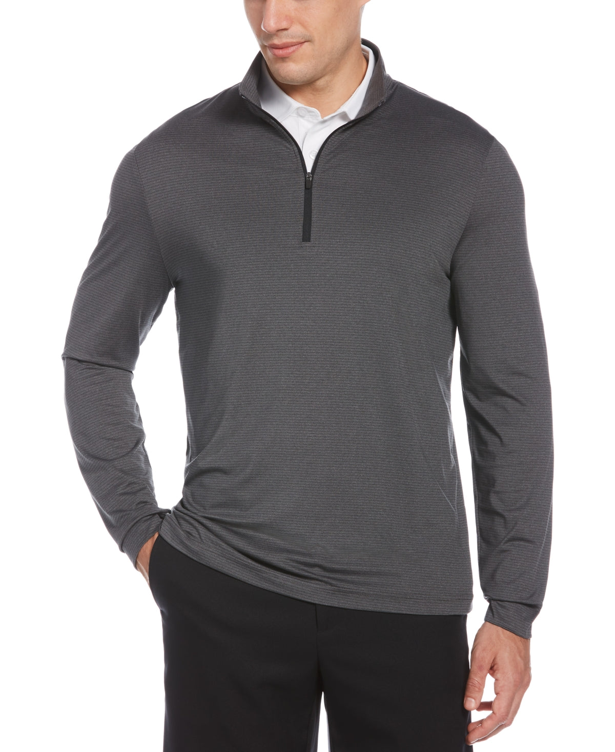 PGA Tour Men's Sun Shade Stretch Quarterzip Golf Pullover Black XL